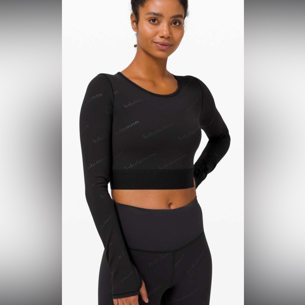 Lululemon Holiday Edition Wunder Train Cropped Long Sleeve